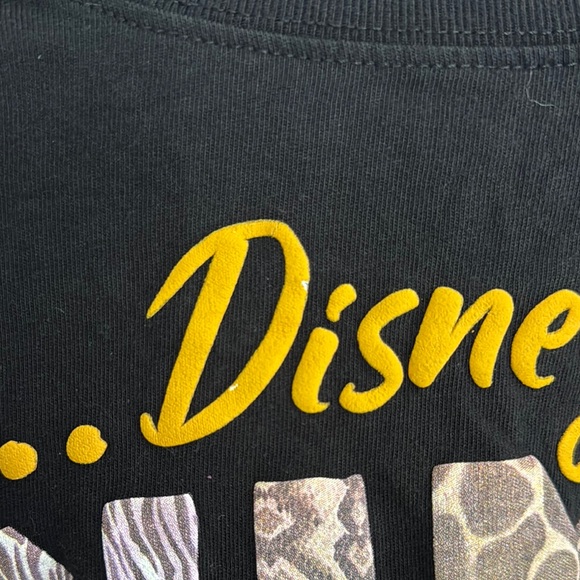 Disney Spirit Jersey Black Long Sleeve with Yellow Animal Kingdom Design - Picture 4 of 6